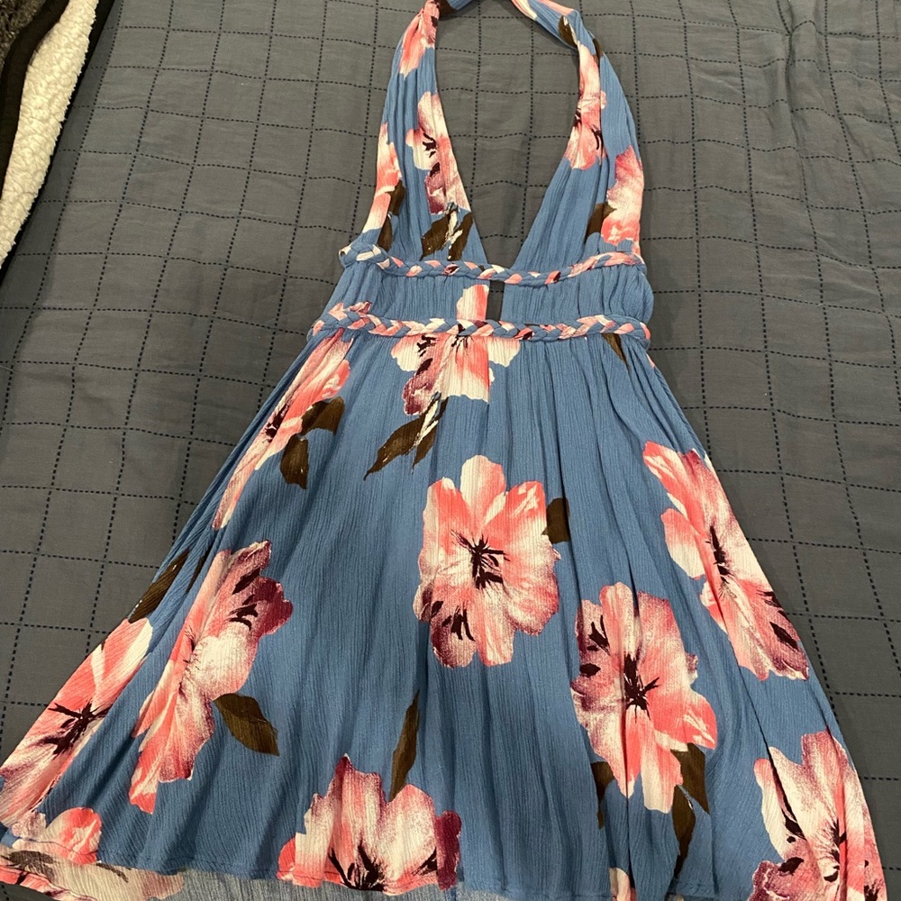 Pink Lily Tropical backless dress.